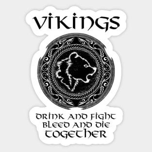 Viking bear warrior berserker shield Sticker